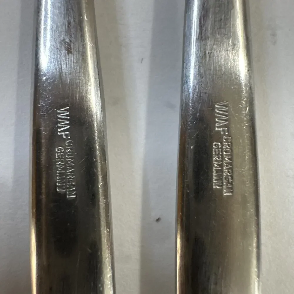 2 Vintage WMF Cromargan Snail Fork - appetizer, cocktail, or pickle/relish fork